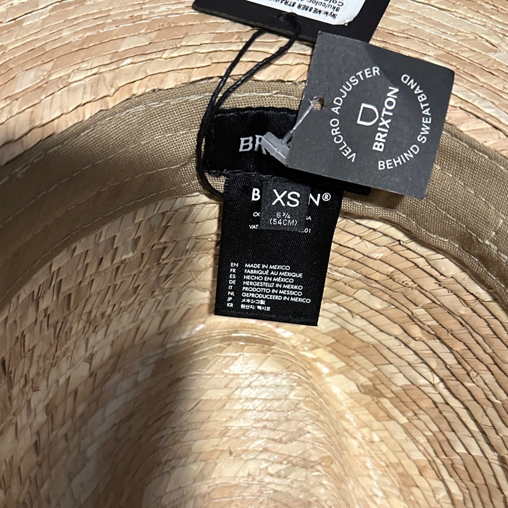 NWT Women’s Tan Straw Fedora Hat - Picture 3 of 8